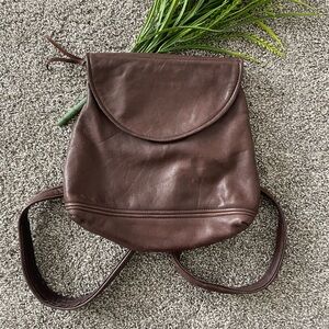Handmade Brown Leather Backpack